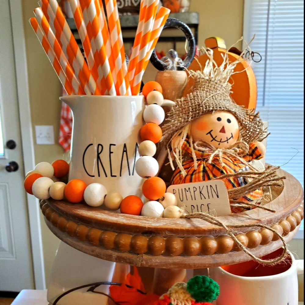 Pumpkin Spice bead garland